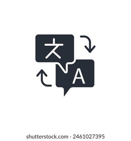 language icon. vector.Editable stroke.linear style sign for use web design,logo.Symbol illustration.