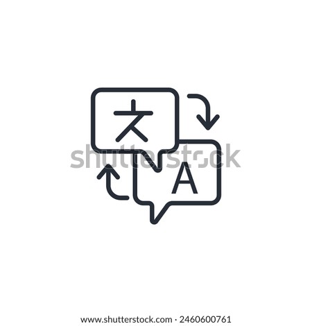 language icon. vector.Editable stroke.linear style sign for use web design,logo.Symbol illustration.