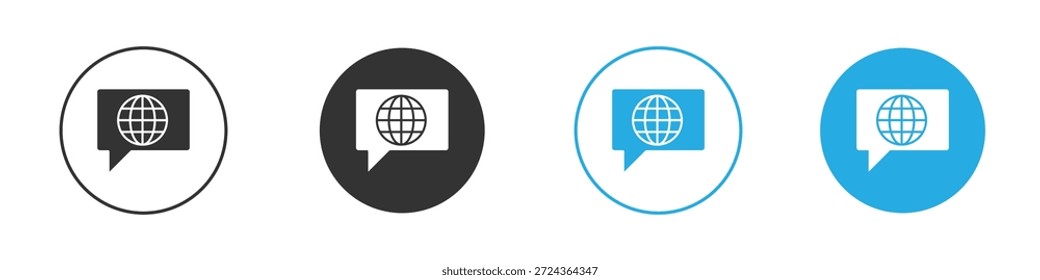 Language icons design element. vector illustration on white background.