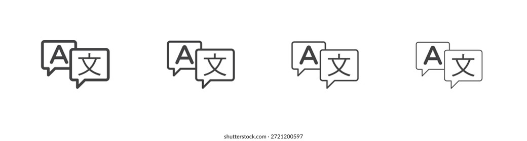 Language icons for graphic and web design.