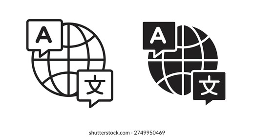 Language icons for website design and development, app development. EPS10