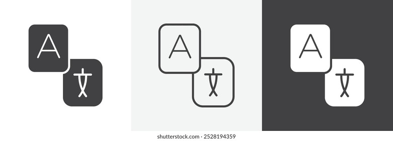 Language icon.Trendy modern flat linear vector illustration on white background.