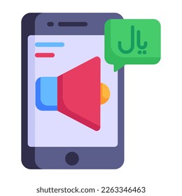 Language learning app, online interpreter flat icon 