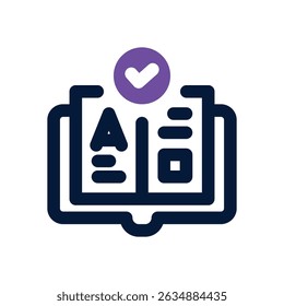 language learning duotone icon. Sleek and modern vector icon for websites, mobile apps, marketing materials, and corporate design. Fully scalable and ready to use.