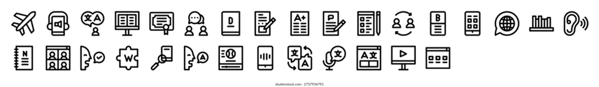 Language Learning Foreign Languages Icon Collection