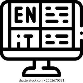 language learning icon. Thin Linear Style Design Isolated On White Background