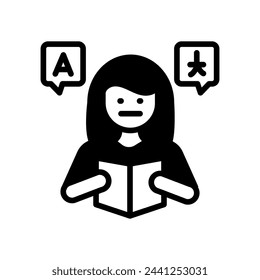 Language Learning   icon in vector. Logotype
