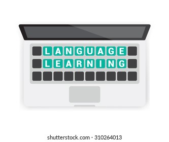 Language Learning Keyboard Laptop