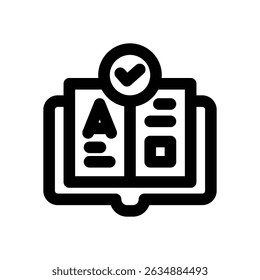 language learning line icon. Clean and minimalist vector icon for websites, mobile apps, presentations, and logos. Fully scalable and customizable for any project.