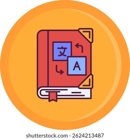 Language learning Line vector Icon Design