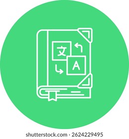 Language learning Line vector Icon Design