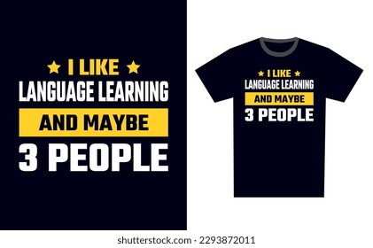 Vorlage für Design-T-Shirt-Design für Sprachenlernen