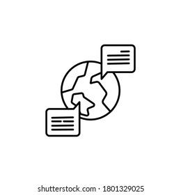 language line icon. Signs and symbols can be used for web, logo, mobile app, UI, UX