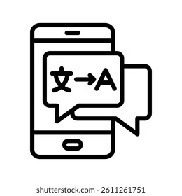 Language Line Vector Illustration On White Background.