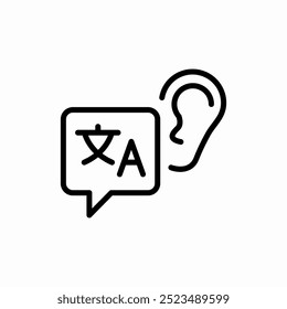 language listen translate icon sign vector