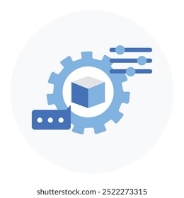 Ícone de Ajuste do Modelo de Linguagem. Representando a Otimização de Modelo. Processamento de linguagem de IA. Ajuste do Modelo de Aprendizado de Máquina. Ajuste NLP. Ícone Vetor Editable.