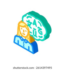 language proficiency interview job isometric icon vector. language proficiency interview job sign. isolated symbol illustration