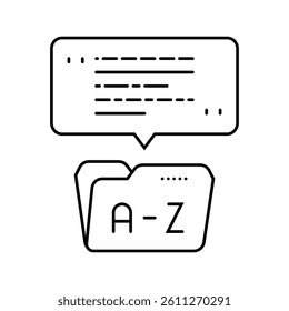 language proficiency interview job line icon vector. language proficiency interview job sign. isolated contour symbol black illustration