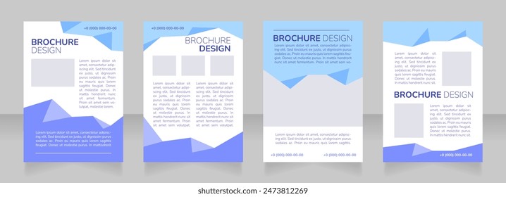 Language program promotion blank brochure layout design. Study abroad. Vertical poster template set with empty copy space for text. Premade corporate reports collection. Editable flyer paper pages