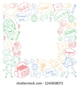 Language school for adult, kids. Children courses. English, Italian, Spanish, Japanese, Chinese, Arabic, German. Play and study.