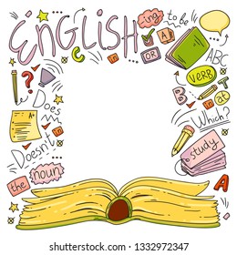 Language school for adult, kids. English courses, class.