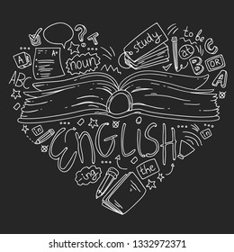 Language school for adult, kids. English courses, class.