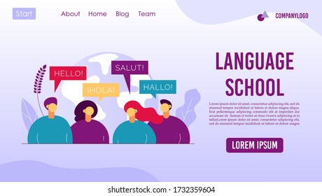 Language school. Translator agency. Distance learning, native speakers training service. Translation mobile app. International communication on internet. Foreigners community network. Landing page