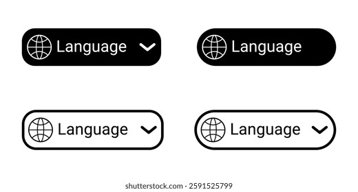 Language Selection Buttons Worldwide Language Select Option