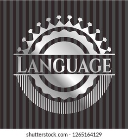 Language silver badge or emblem
