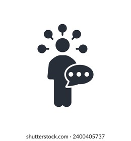 language skills icon. vector.Editable stroke.linear style sign for use web design,logo.Symbol illustration.