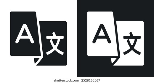 Language solid vector icon pack