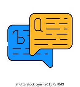 language speak line icon vector. language speak sign. isolated symbol illustration