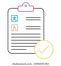 Language Summarization icon, Content Summarization Tool Icon, Text Summary Generation Symbol, Language Condensing Service Icon