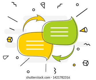 Language translation icon concept with speech bubble. Vector Illustration EPS10
