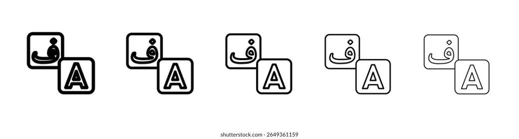 Language translation icon Flat design on isolated background