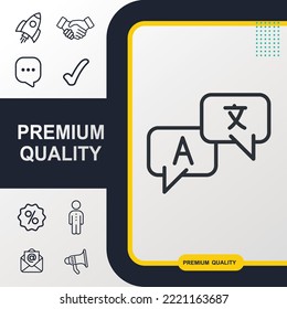 Language translation icon graphic element. Modern design.