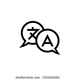 language translation icon trendy flat design