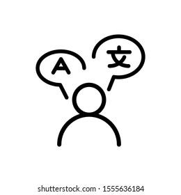 language translation icon trendy flat design