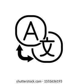 language translation icon trendy flat design