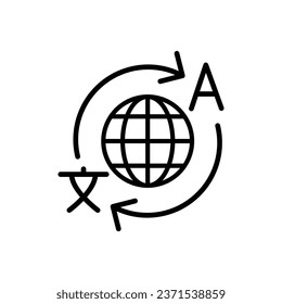 Language translation icon vector, change language icon 
