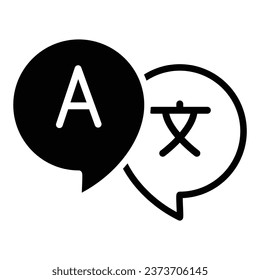 Language translation icon vector, change language icon 