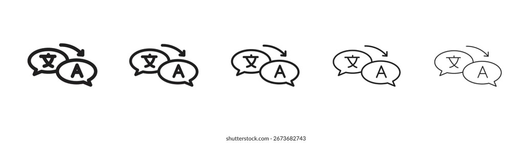 Icono de traducción de idioma Ilustración vectorial aislada