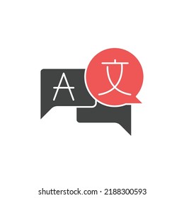 Language translation icons  symbol vector elements for infographic web