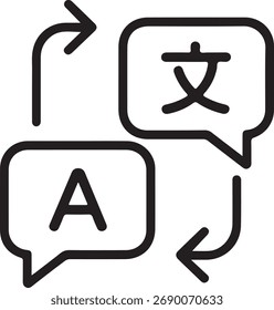 Concepto de comunicación de las burbujas del discurso de la traducción del lenguaje