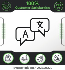 Language translation vector icon graphic elements for your work - Modern design