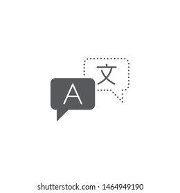 Language translation vector icon symbol isolated on white background
