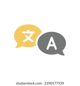 Language translation vector simple icon. Languages colorful symbol.