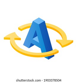 Language translator icon. Isometric of language translator vector icon for web design isolated on white background