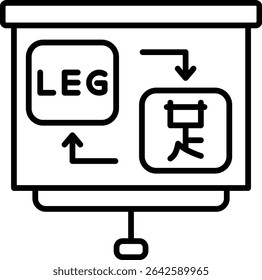 Language vector icon. Can be used for printing, mobile and web applications.