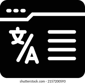  language  Vector illustration on a transparent background. Premium quality symmbols. Glyphs vector icons for concept and graphic design. 
